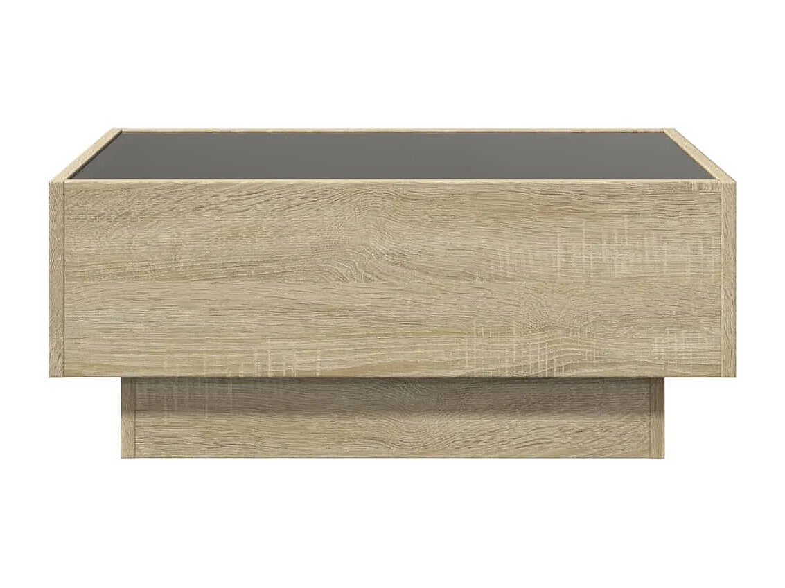 Mesa de centro c/ LEDs 70x50x30 cm derivados de madeira