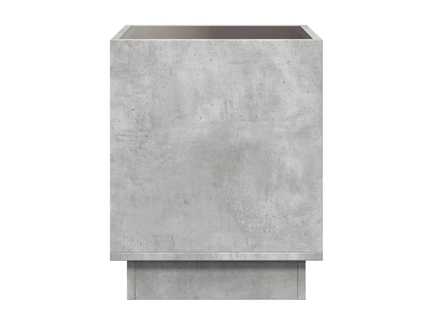 Table basse avec LED infini gris béton 40x40x50 cm