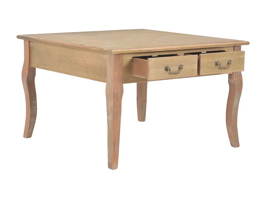 Tavolino da Caffè Marrone 80x80x50 cm in Legno