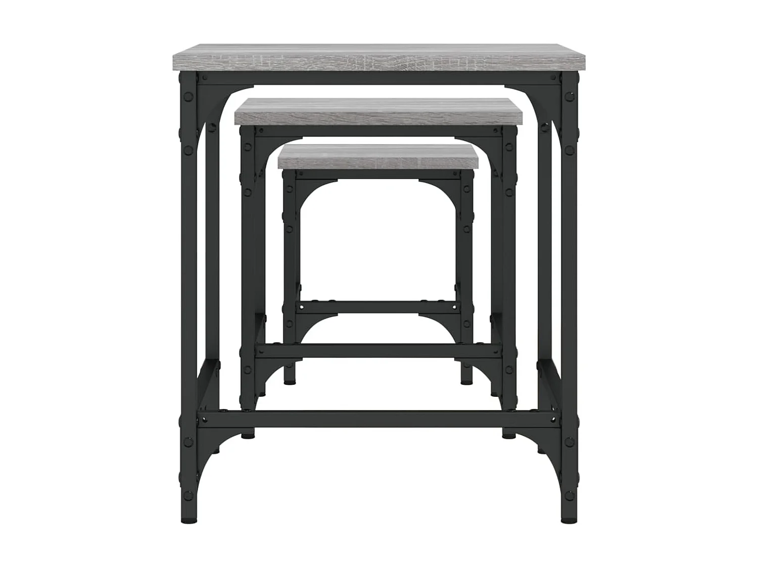 Tables basses gigognes 3 pcs sonoma gris bois d'ingénierie