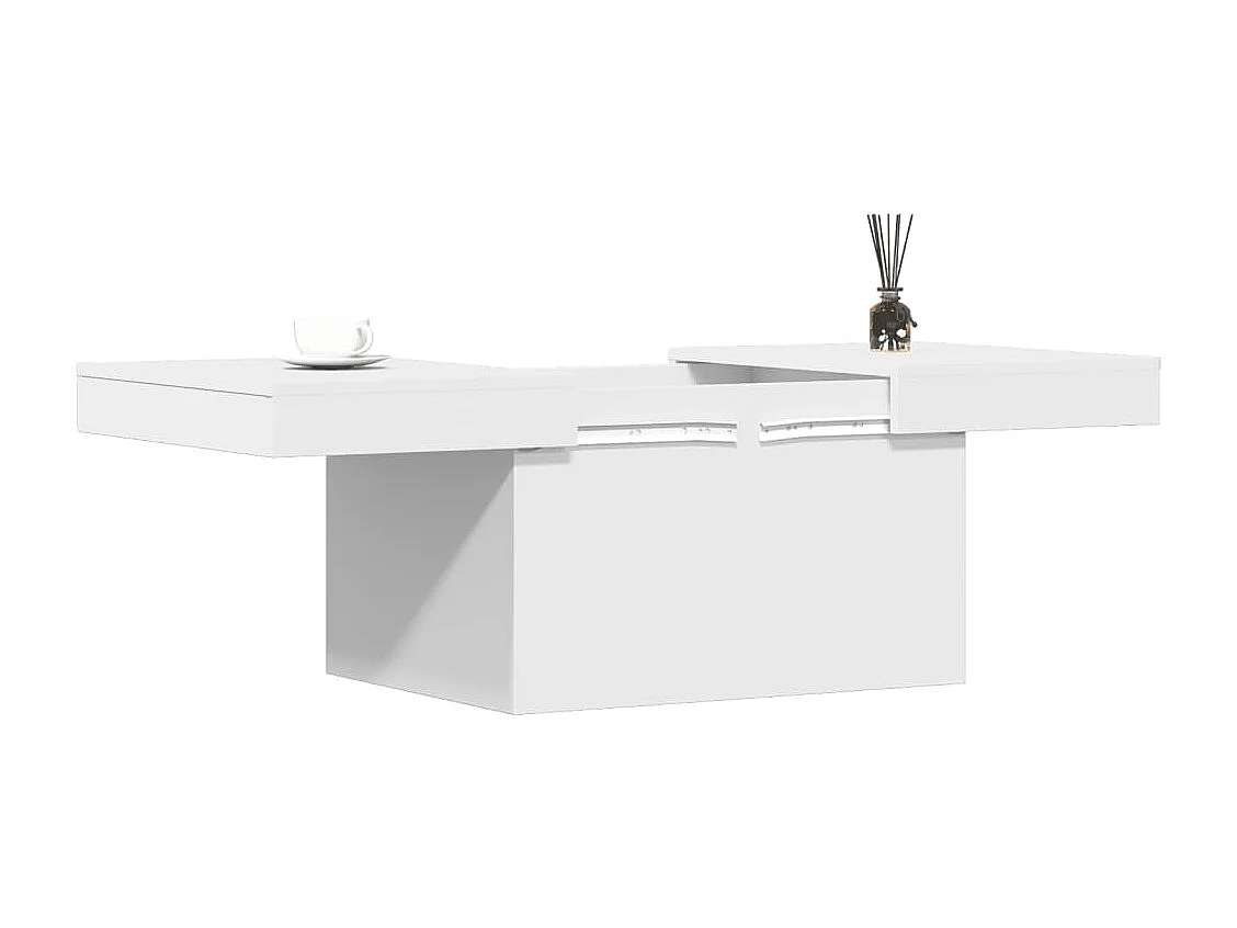 Table basse blanc 100x55x40 cm bois d'ingénierie