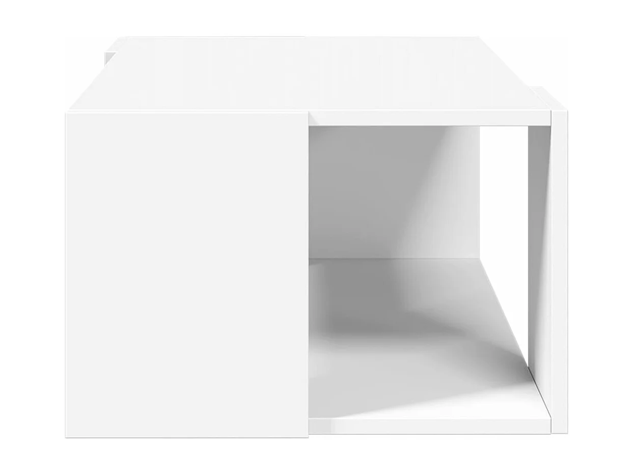 Tavolino da Salotto Bianco 89,5x48x30 cm in Legno Multistrato