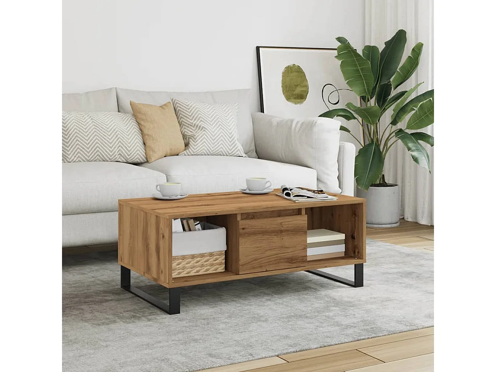 Couchtisch Artisan-Eiche 90x50x36,5 cm Holzwerkstoff