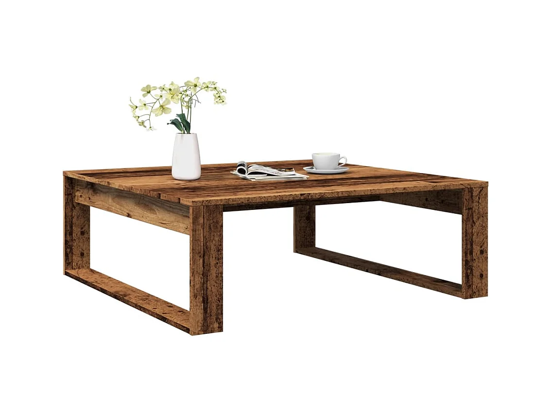 Couchtisch Altholz-Optik 100x100x35 cm Holzwerkstoff