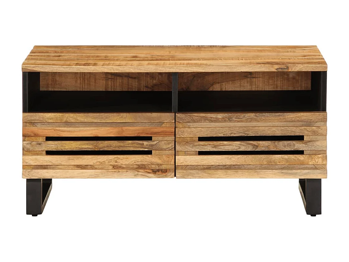 Mesa de centro 80x55x40 cm madeira de mangueira áspera maciça