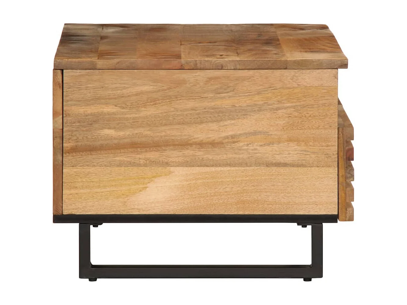 Mesa de centro 80x55x40 cm madeira de mangueira áspera maciça