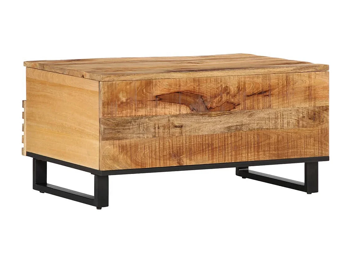 Mesa de centro 80x55x40 cm madeira de mangueira áspera maciça