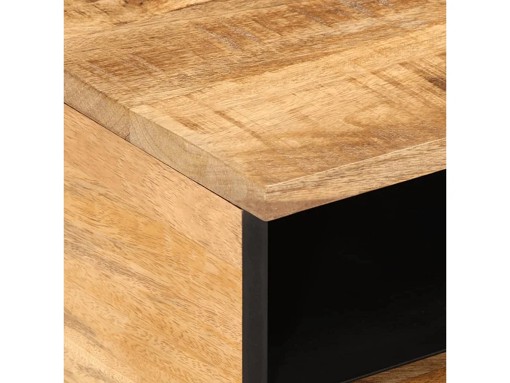 Mesa de centro 80x55x40 cm madeira de mangueira áspera maciça