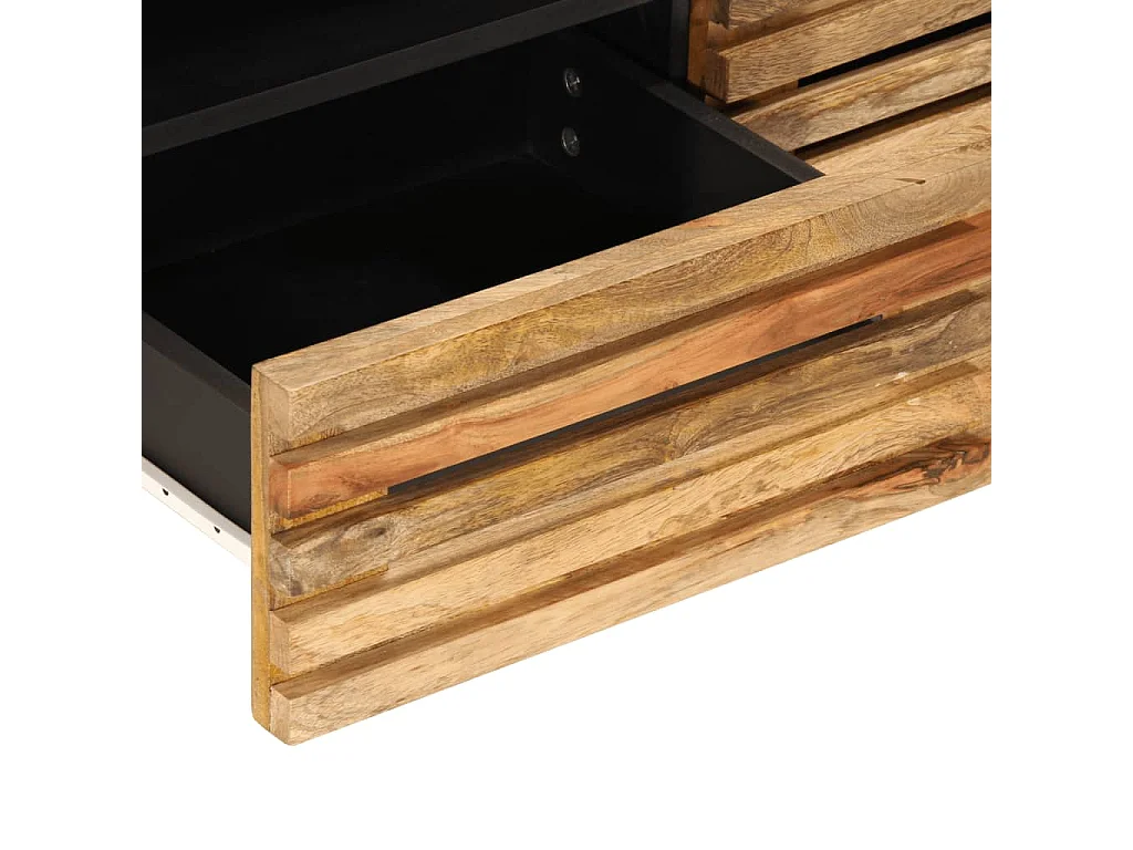 Mesa de centro 80x55x40 cm madeira de mangueira áspera maciça