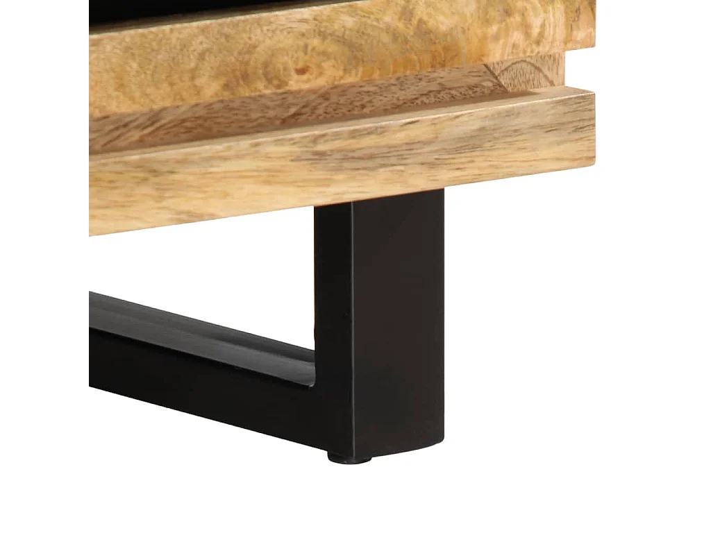 Mesa de centro 80x55x40 cm madeira de mangueira áspera maciça