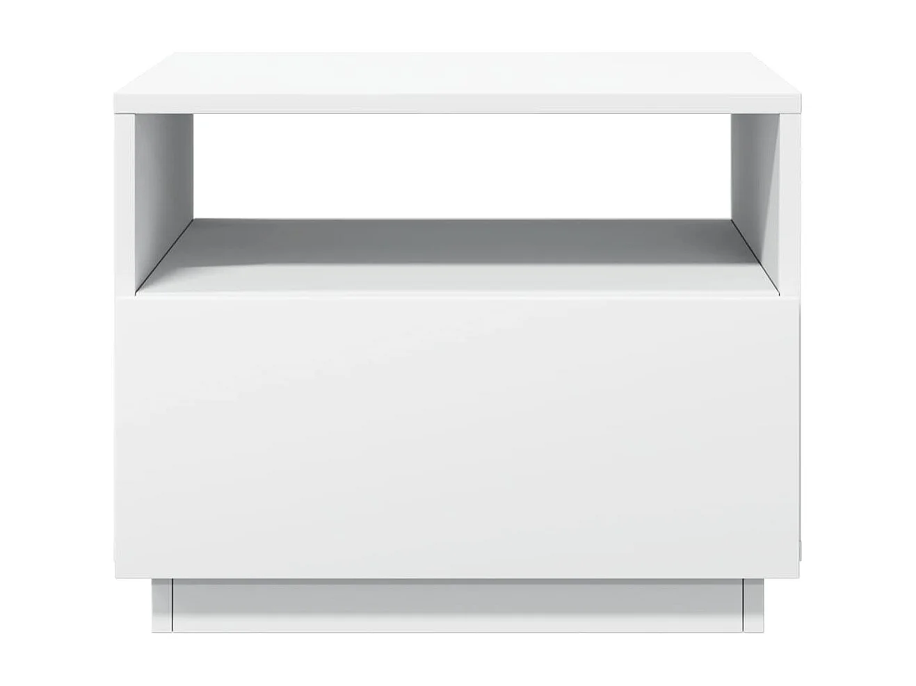 Table basse avec lumières LED blanc 50x49x40 cm