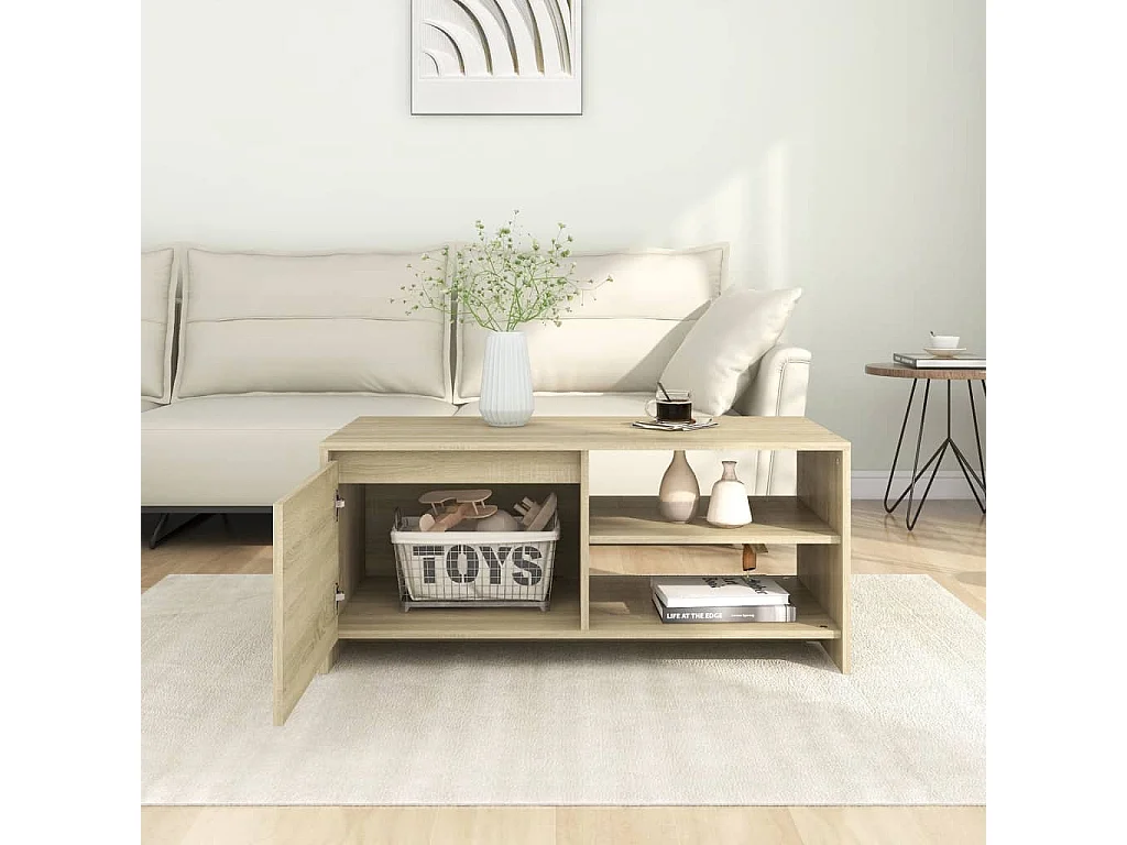 Tavolino da Salotto Rovere Sonoma 102x50x45cm Legno Multistrato