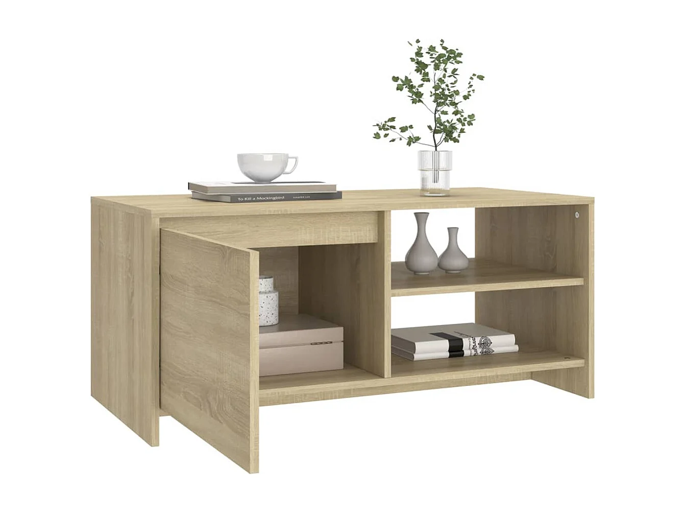 Tavolino da Salotto Rovere Sonoma 102x50x45cm Legno Multistrato