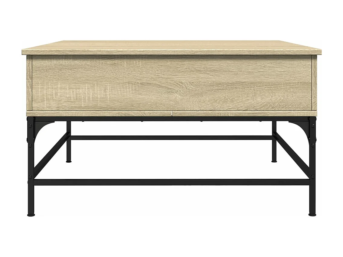 Mesa de centro 80x80x45 cm deriv. madeira/metal carvalho sonoma