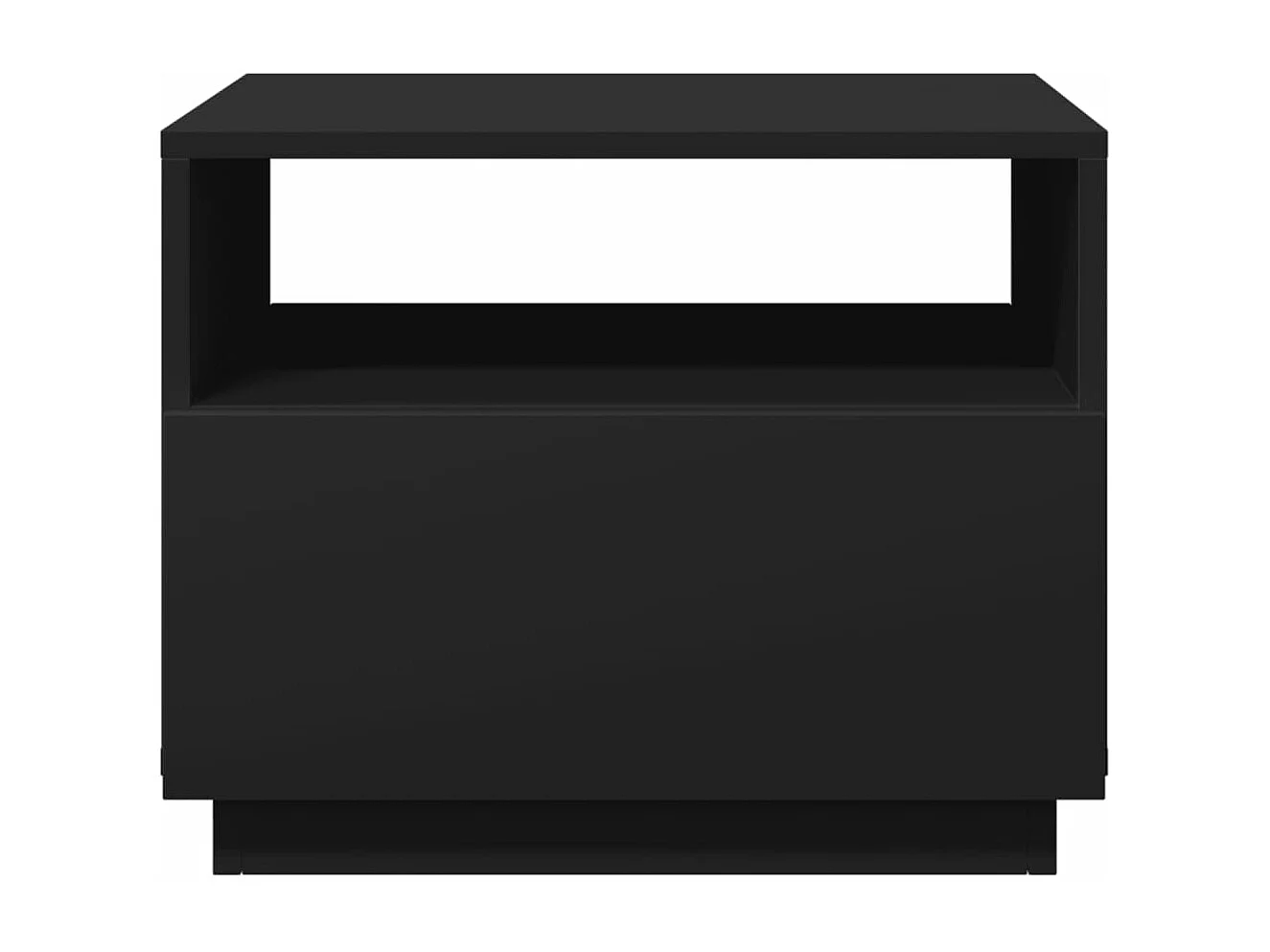 Tavolino da Soggiorno con Luci LED Nero 50x49x40 cm