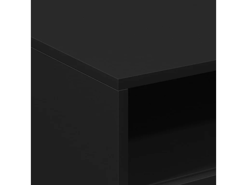 Tavolino da Soggiorno con Luci LED Nero 50x49x40 cm