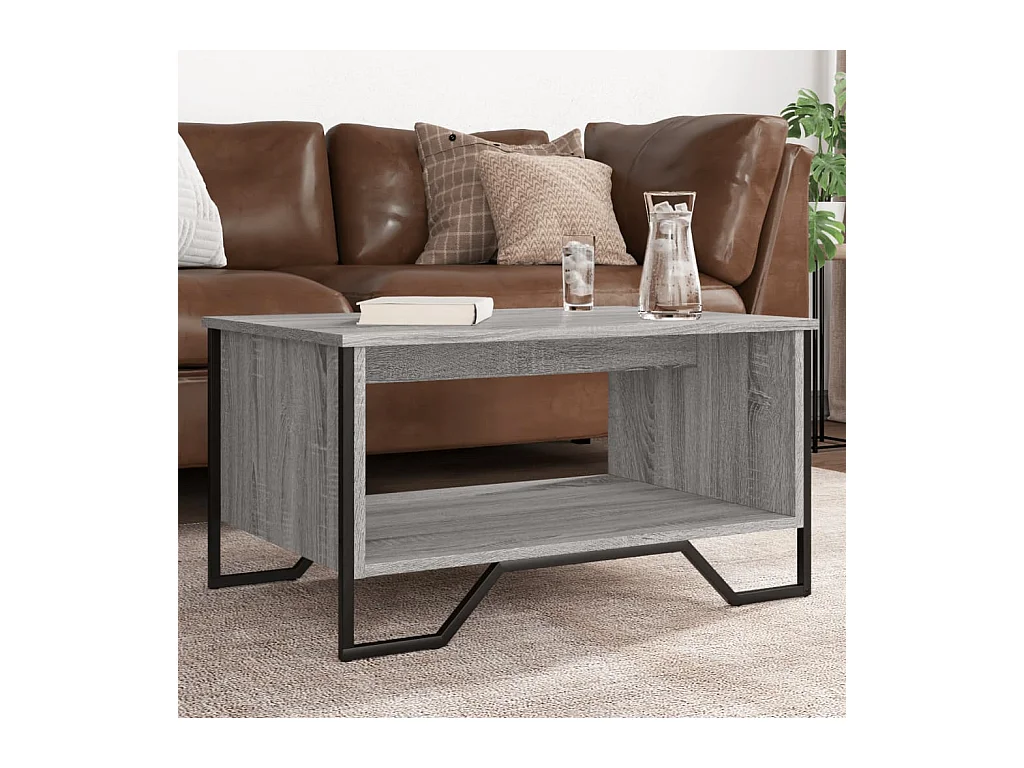 Couchtisch Grau Sonoma 75x51x40 cm Holzwerkstoff
