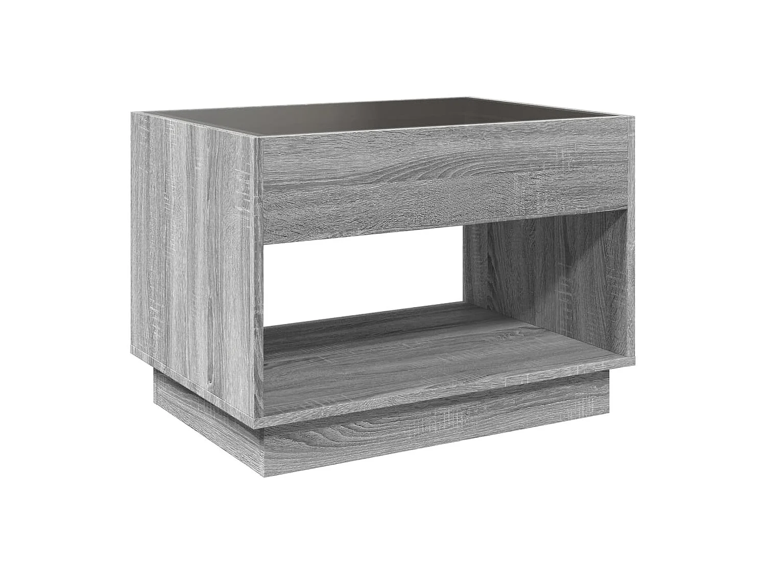 Tavolino da Salotto con LED Infinity Grigio Sonoma 70x50x50 cm