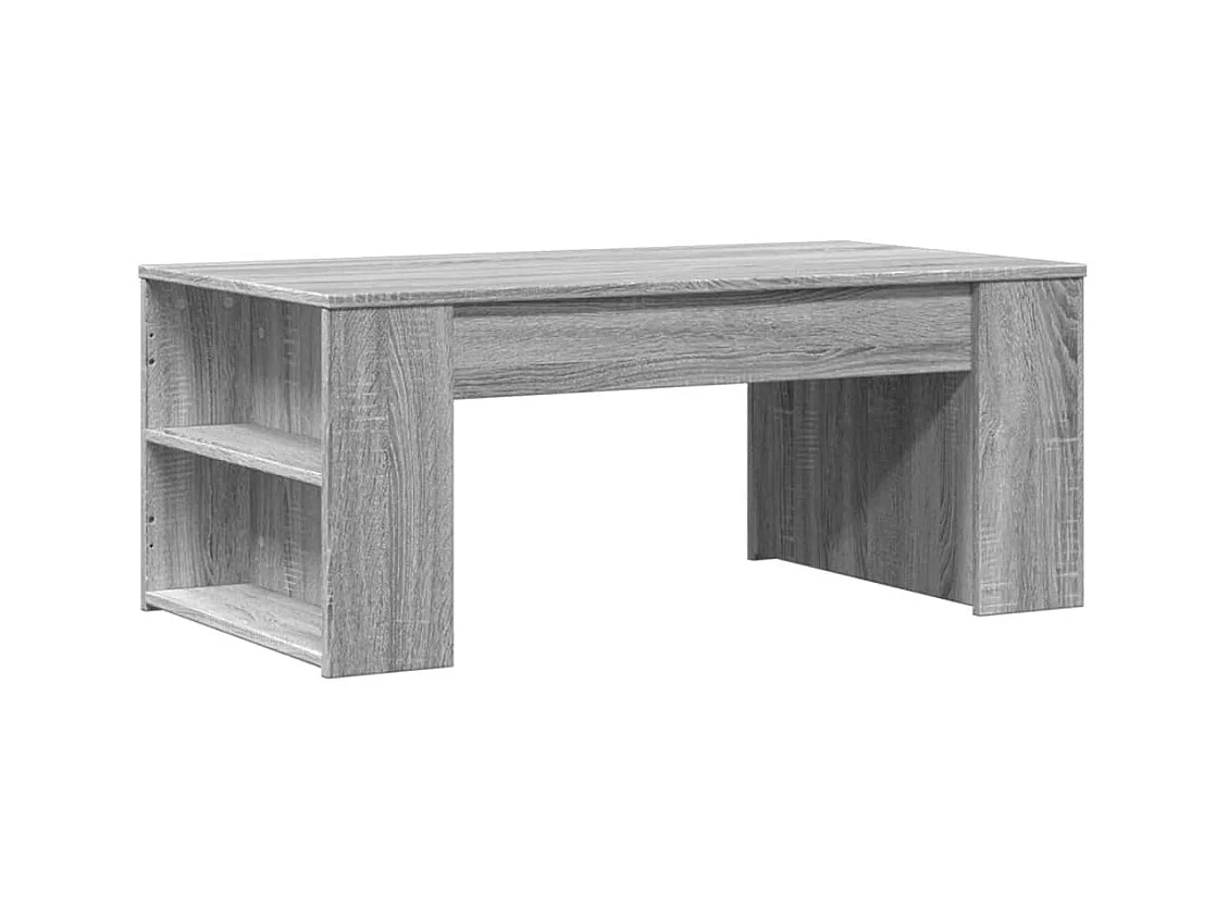 Table basse sonoma gris 102x55x42 cm bois d'ingénierie