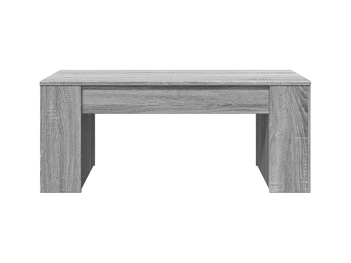 Table basse sonoma gris 102x55x42 cm bois d'ingénierie