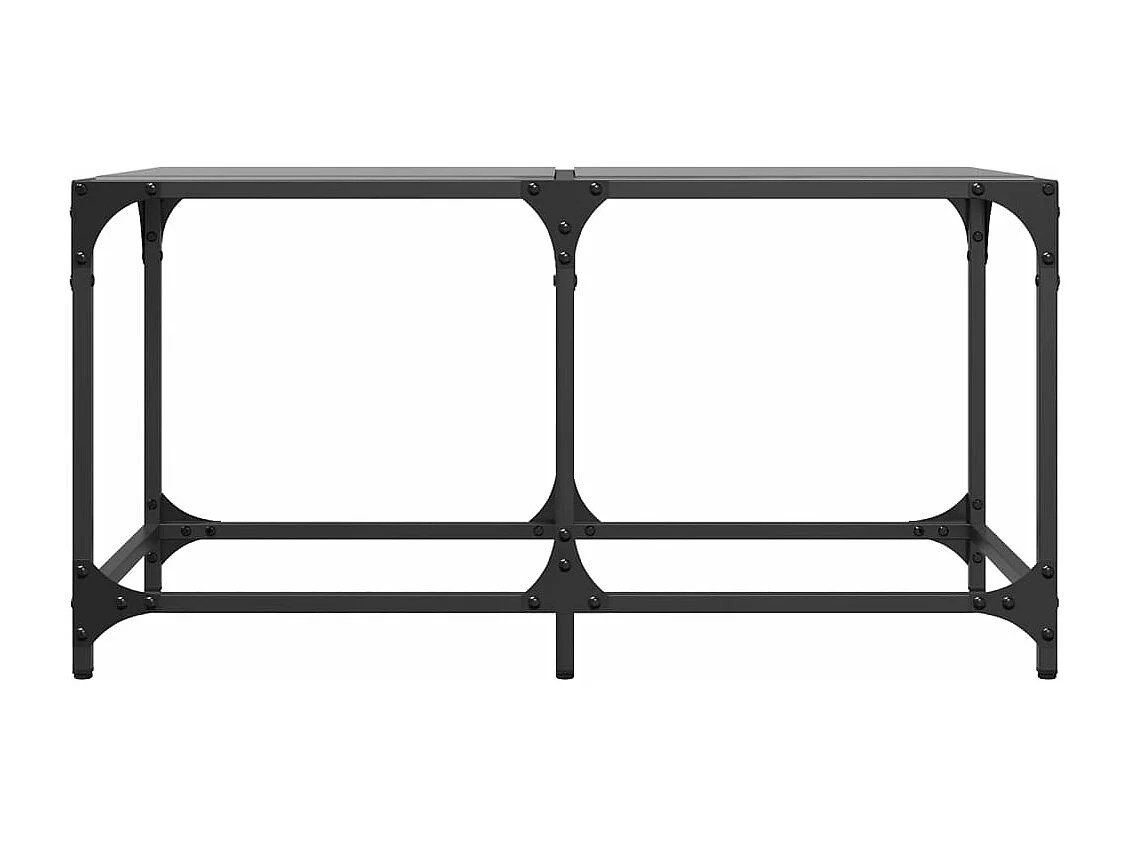 Mesa de centro superficie de vidrio acero negra 78,5x40x40 cm