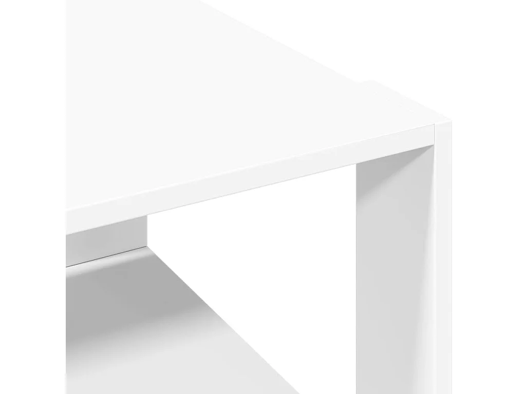 Tavolino da Salotto Bianco 51,5x51,5x30 cm in Legno Multistrato