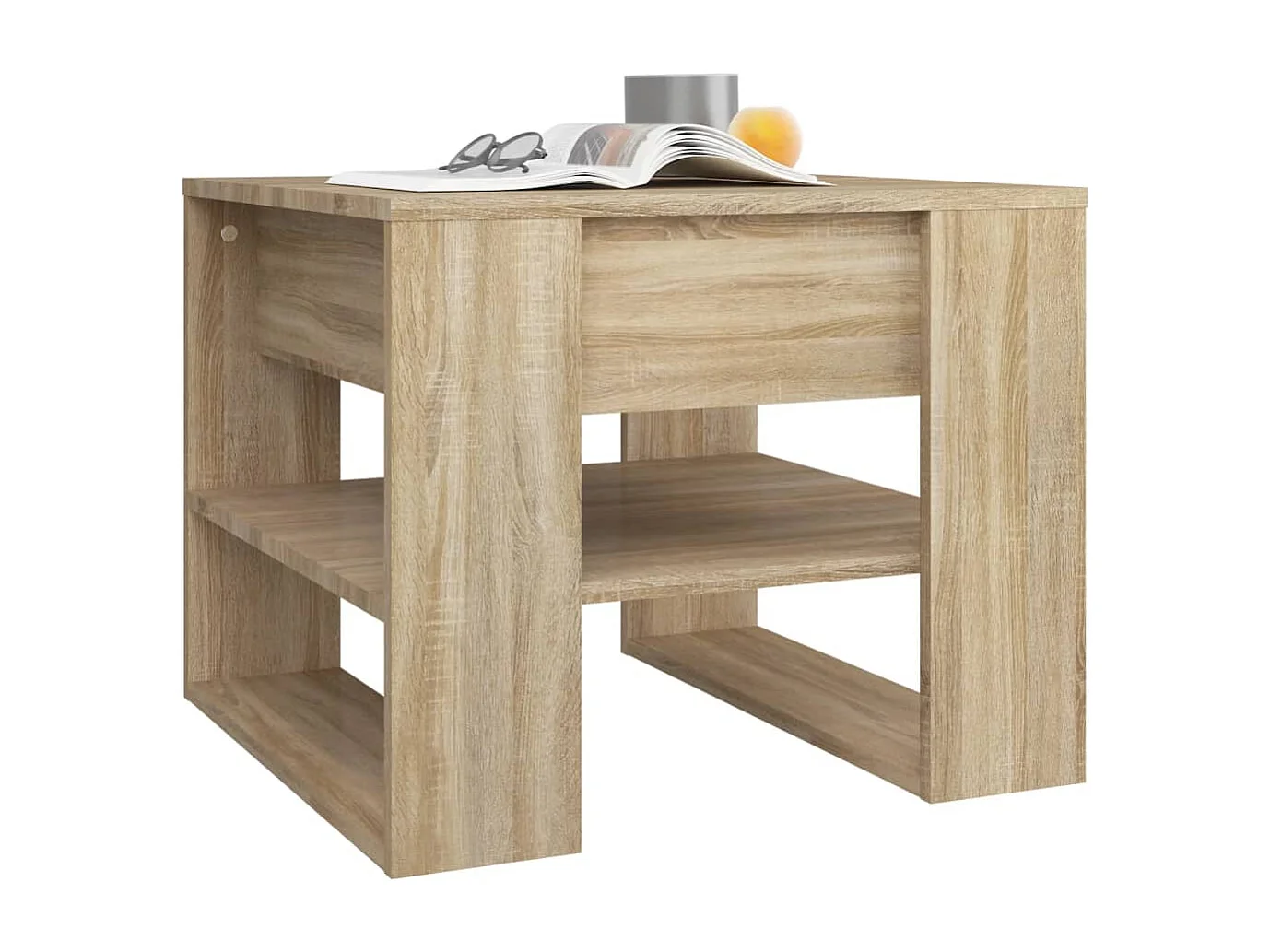 Table basse chêne sonoma 55,5x55x45 cm bois d'ingénierie