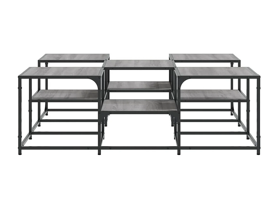 Table basse sonoma gris 121x121x40 cm bois d'ingénierie