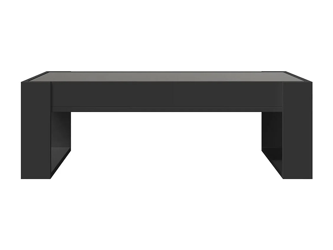 Mesa de centro con Infinity LED negro 90x53x30 cm