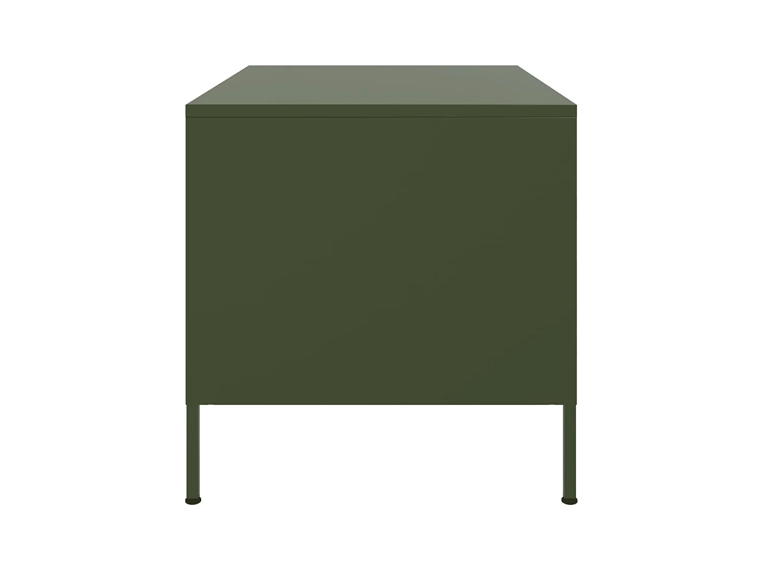Table basse vert olive 68x50x50,5 cm acier