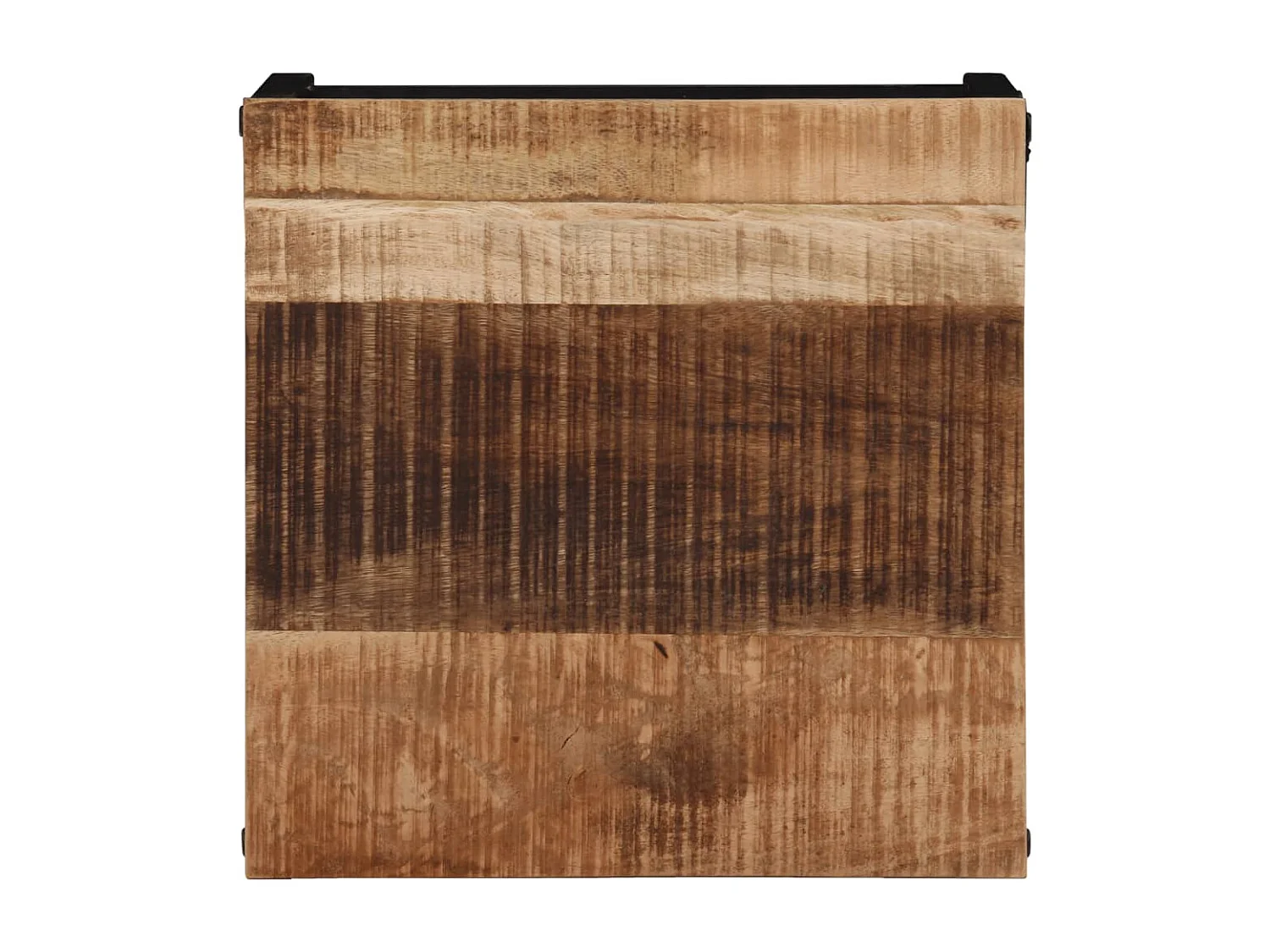 Mesa de centro de madera maciza de mango rugosa 35x35x30 cm