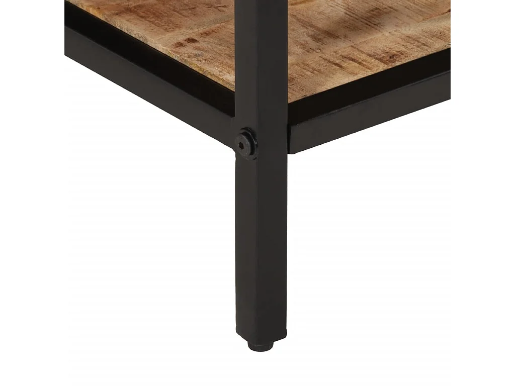 Mesa de centro de madera maciza de mango rugosa 35x35x30 cm