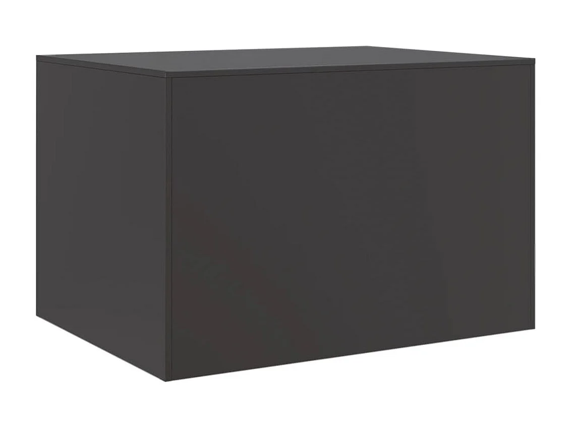 Tavolino da Salotto Nero 67x50x44 cm in Acciaio