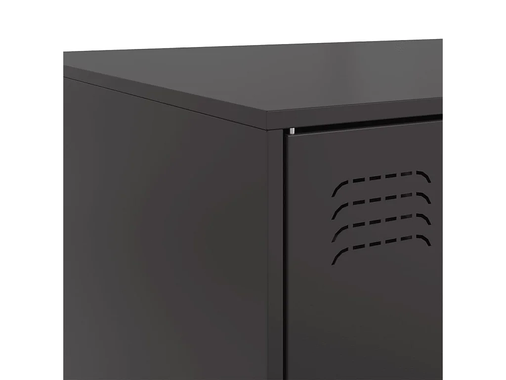 Tavolino da Salotto Nero 67x50x44 cm in Acciaio