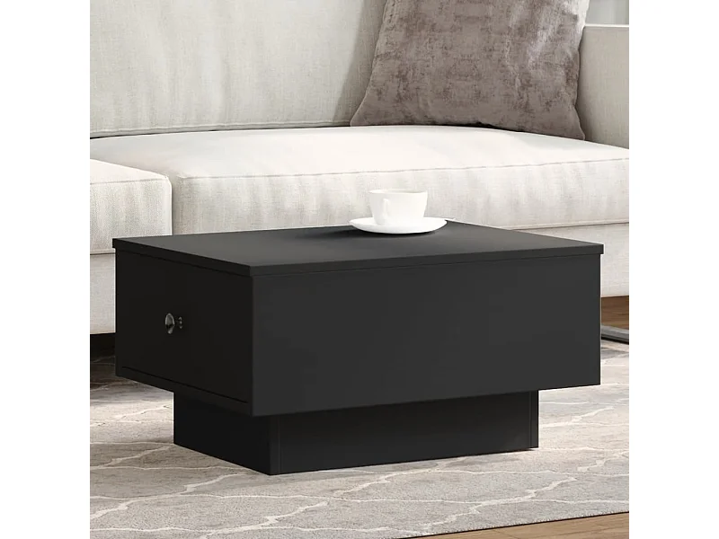 Tavolino da Salotto Nero 60x45x31 cm in Legno Multistrato