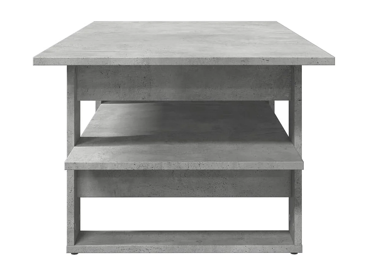 Table basse gris béton 102x55x42 cm bois d'ingénierie