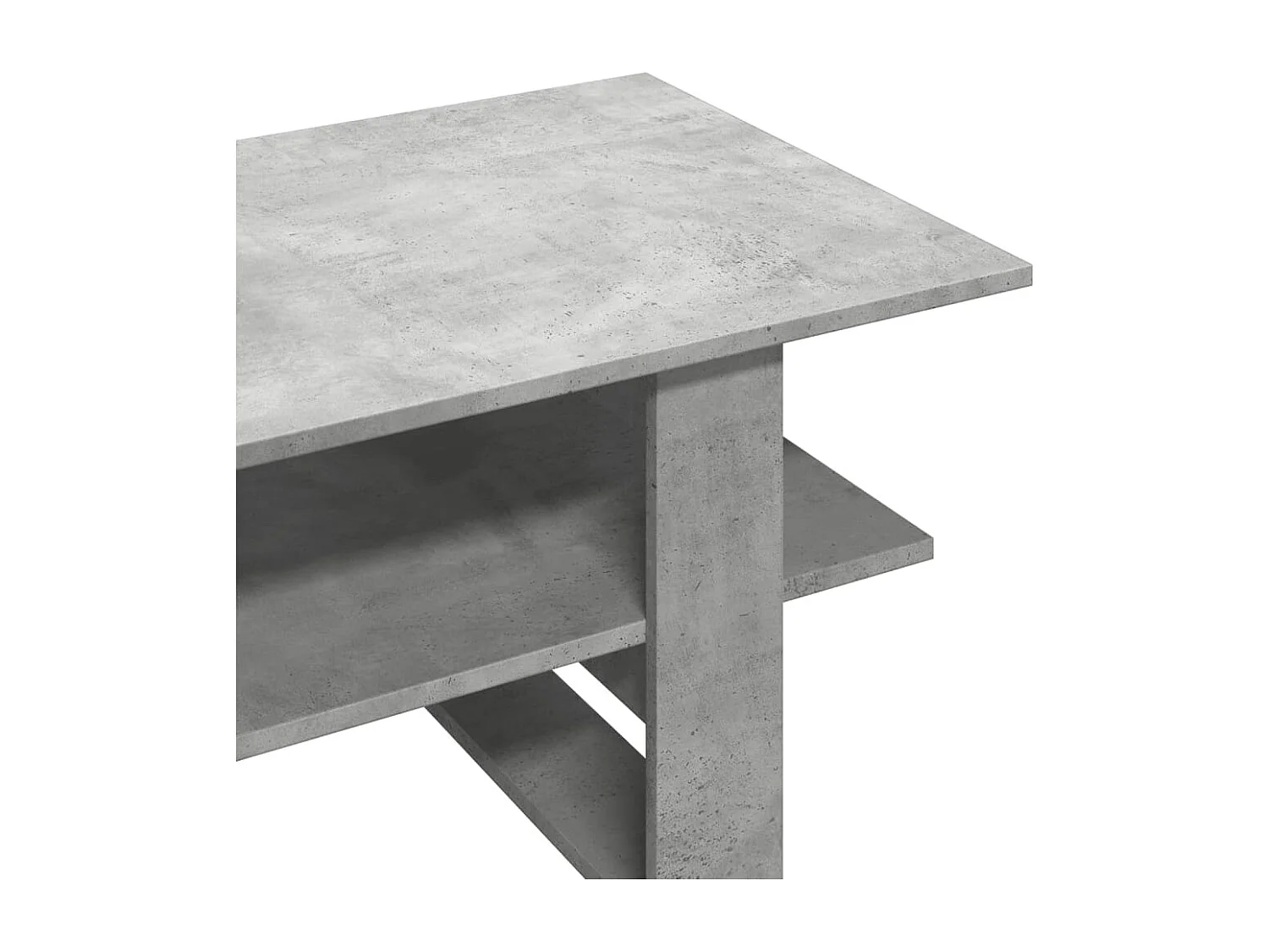 Table basse gris béton 102x55x42 cm bois d'ingénierie