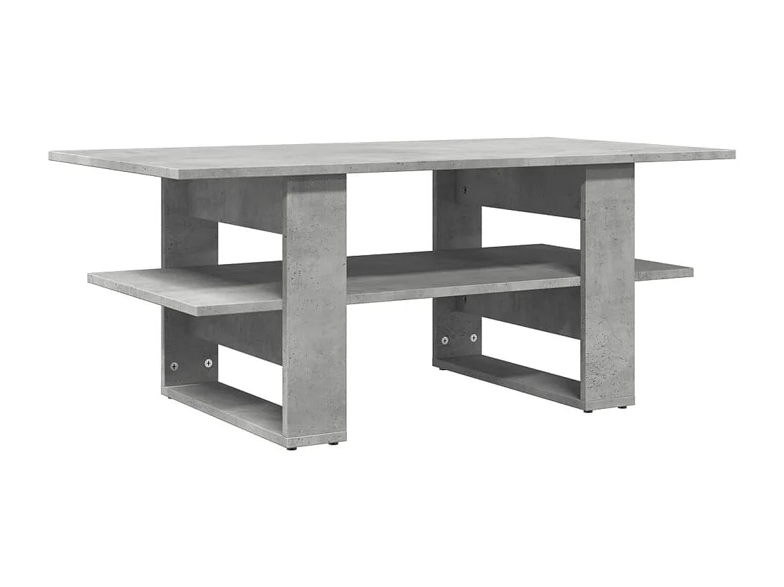 Mesa de centro 102x55x42 cm madeira processada cinza cimento