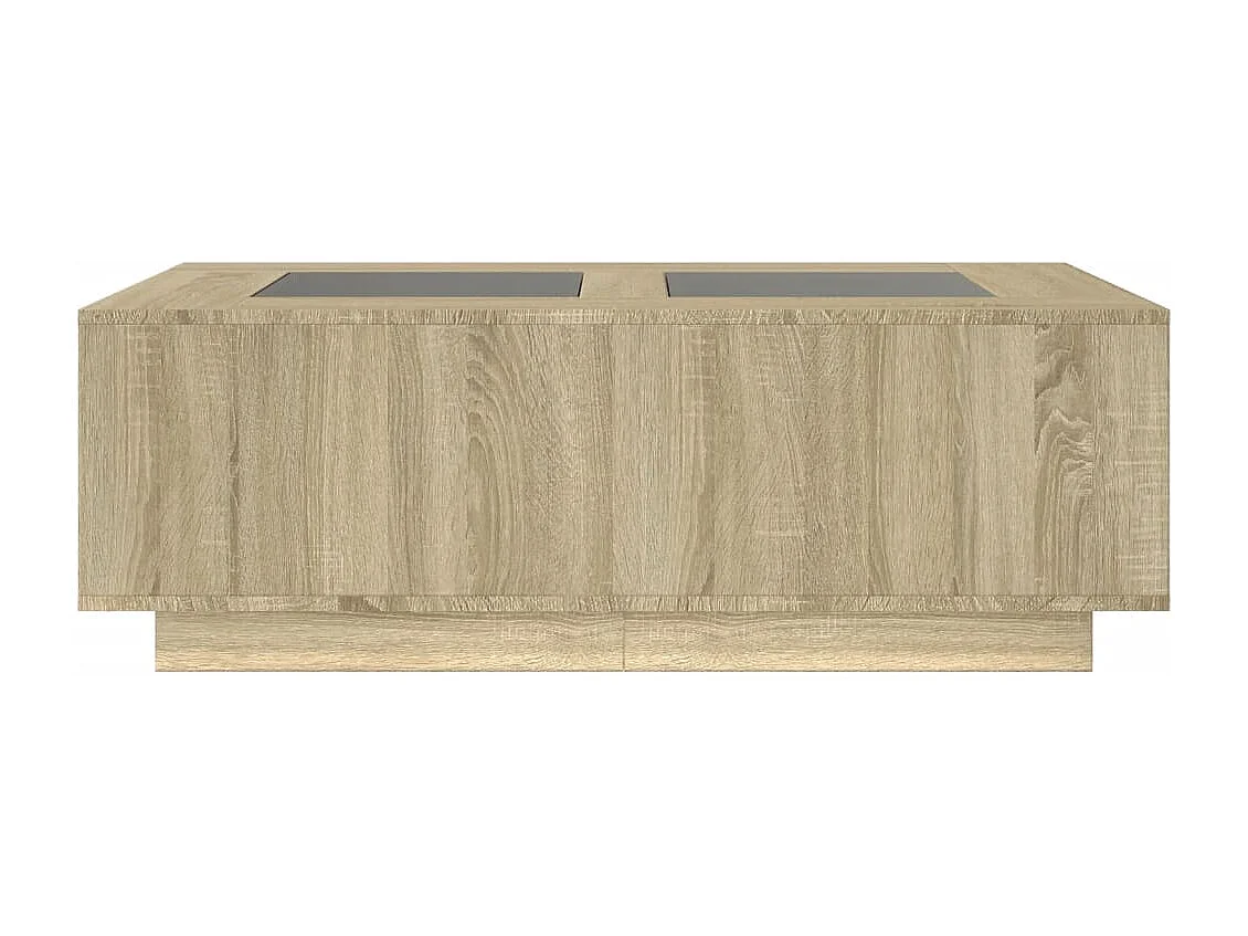 Table basse avec LED infini chêne sonoma 116x69x40 cm