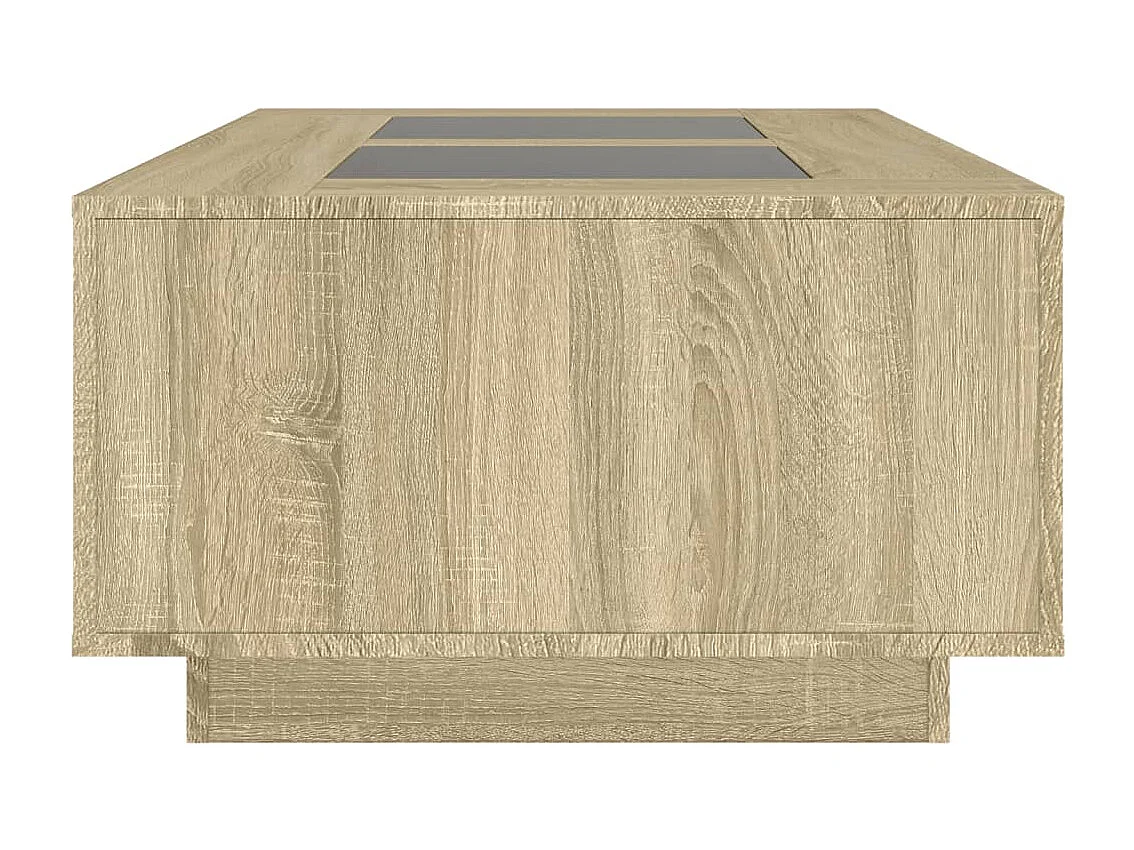 Table basse avec LED infini chêne sonoma 116x69x40 cm