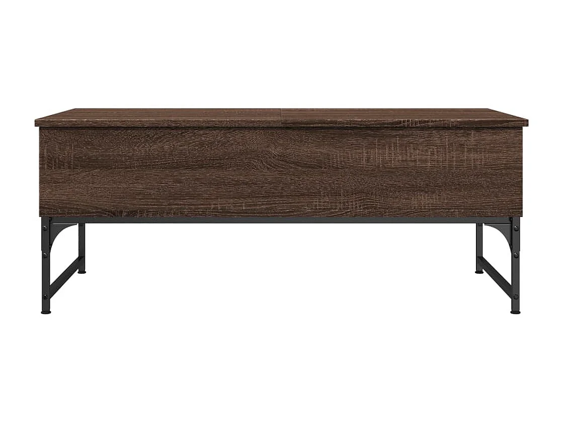 Tavolino Salotto Rovere Marrone 100x50x40cm Multistrato Metallo