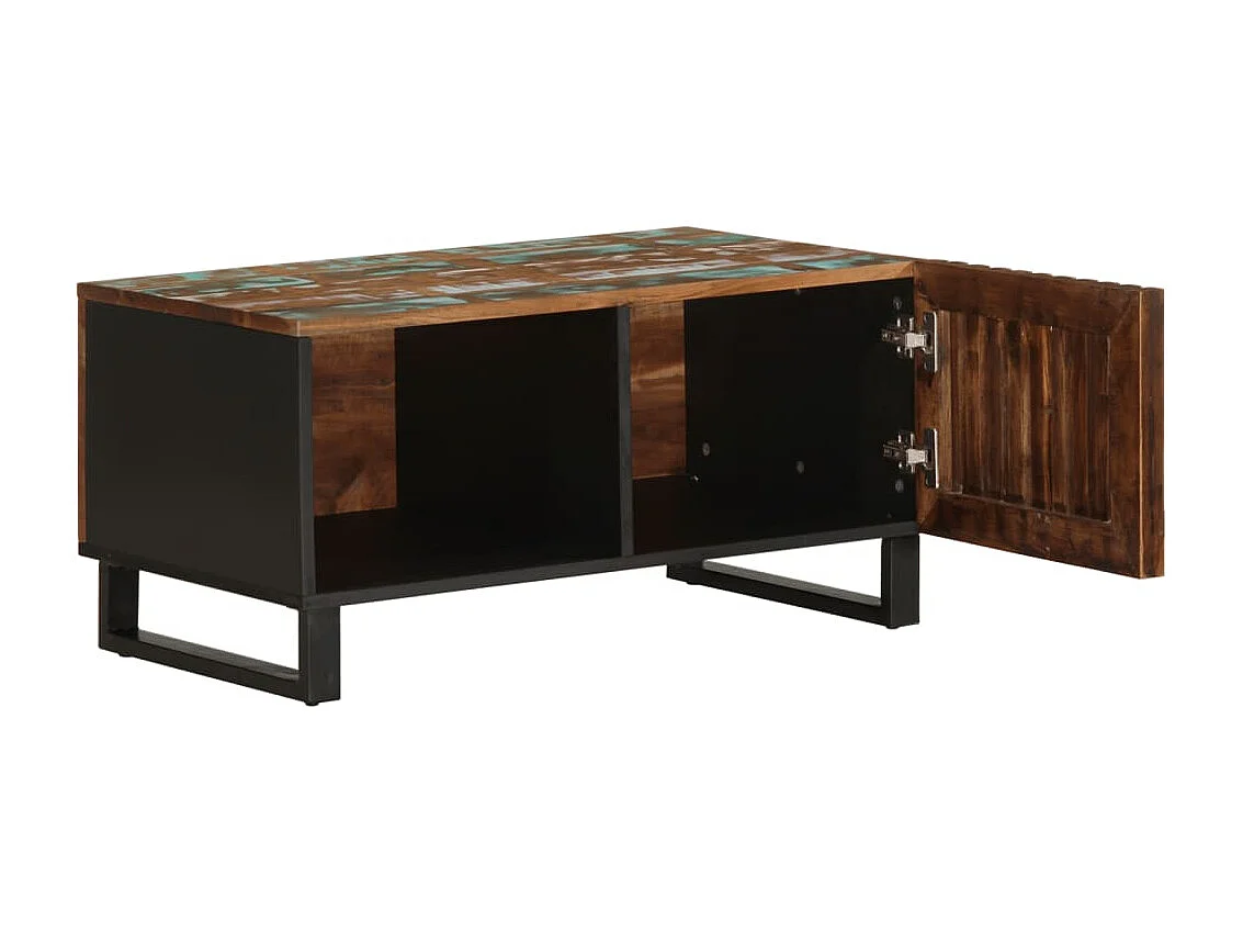 Mesa de centro madera maciza de acacia 80x51x40 cm