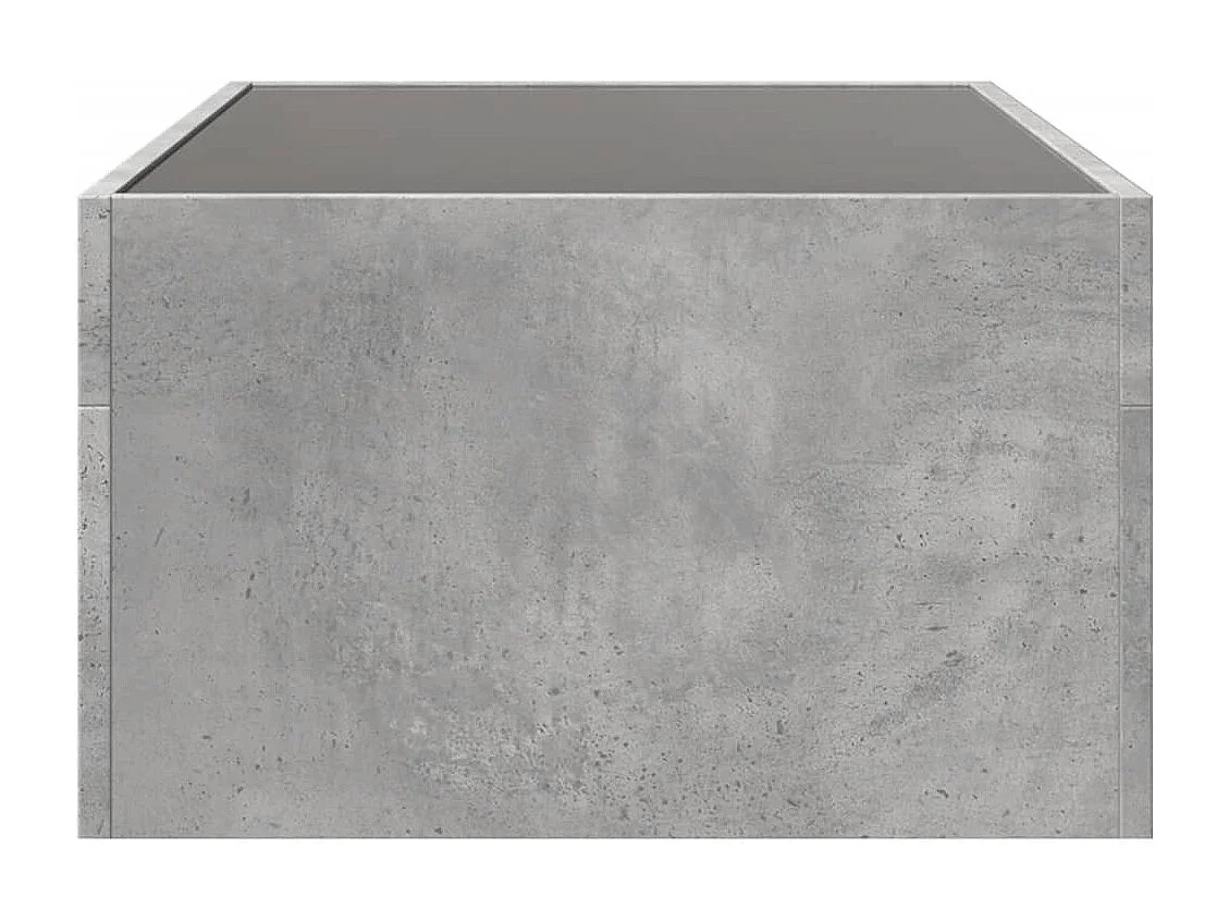 Tavolino da Salotto con LED Infinity Grigio Cemento 90x50x30 cm