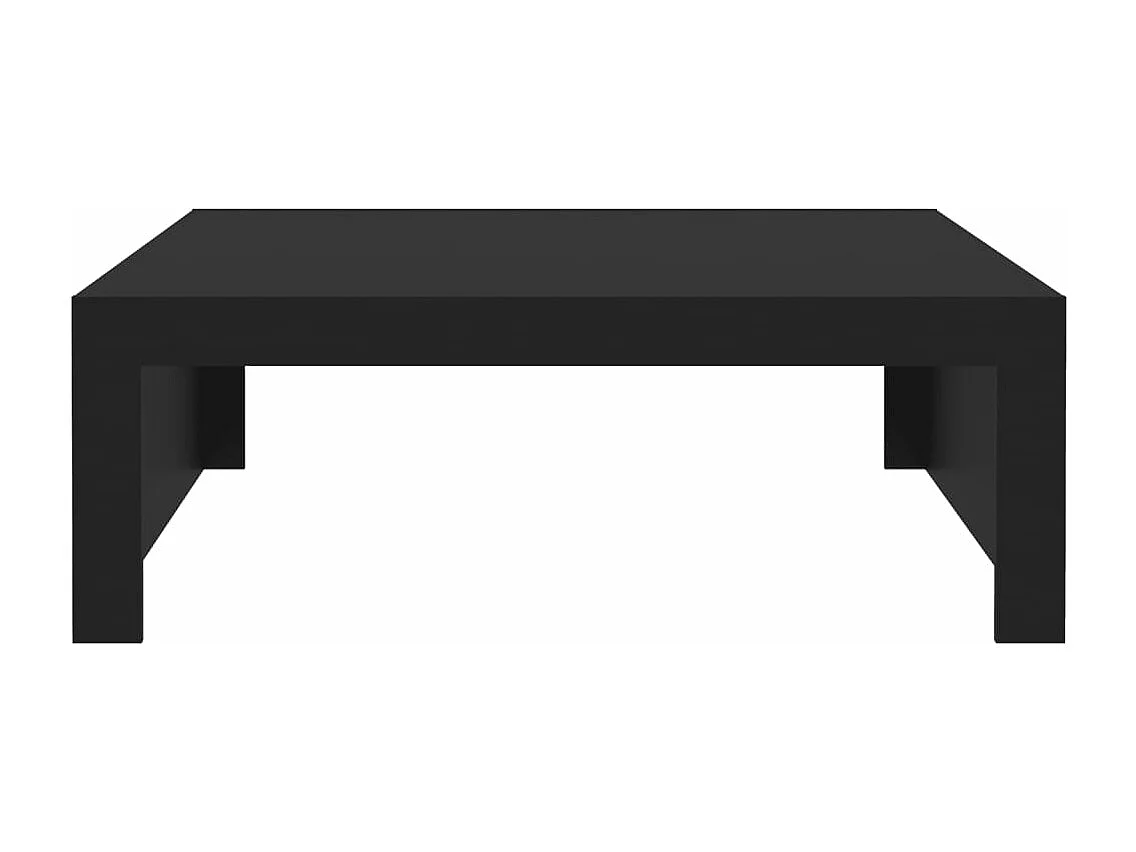 Table basse noir 100x100x35 cm bois d'ingénierie