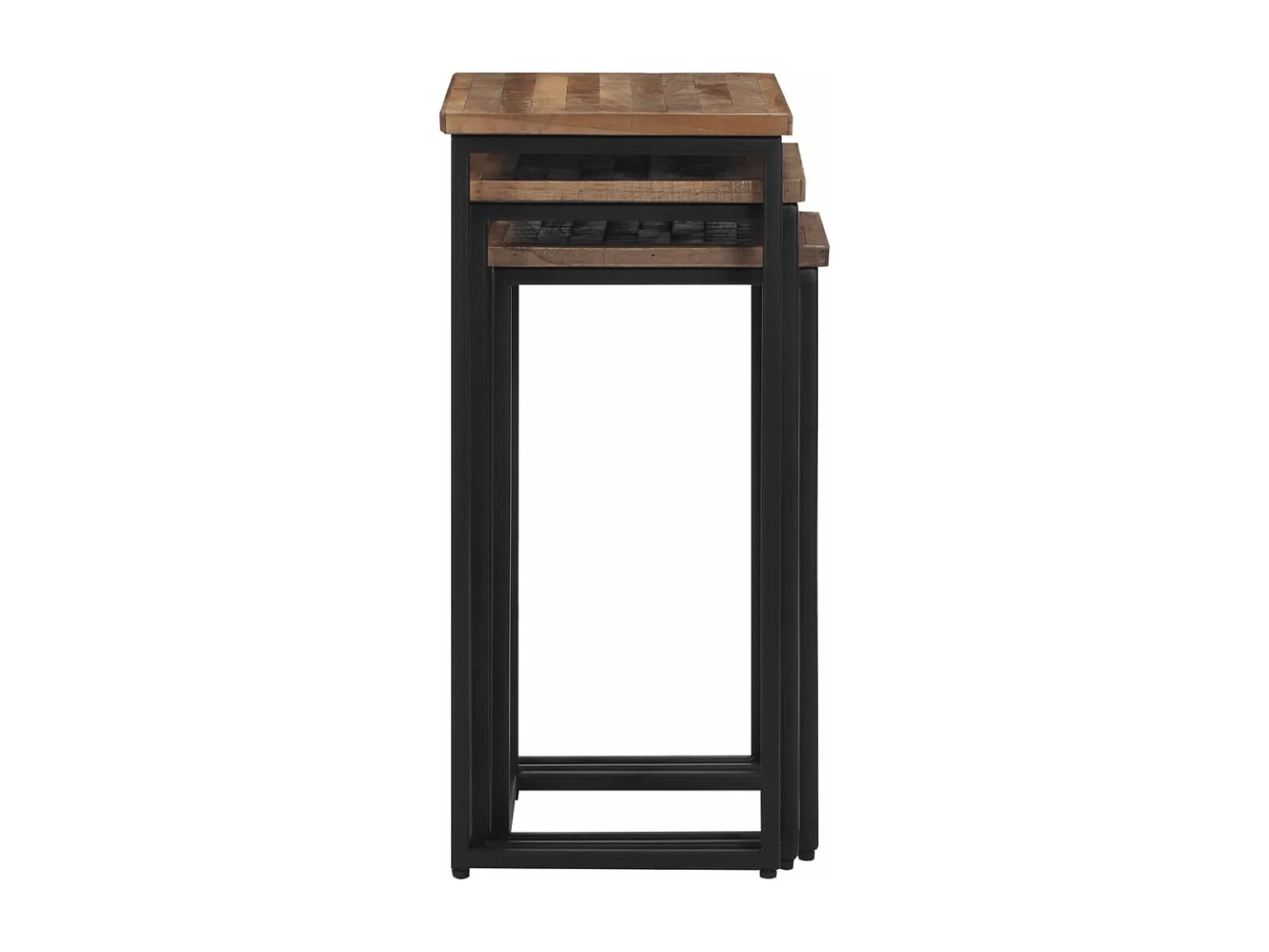 Tables basses gigognes 3 pcs bois massif de teck