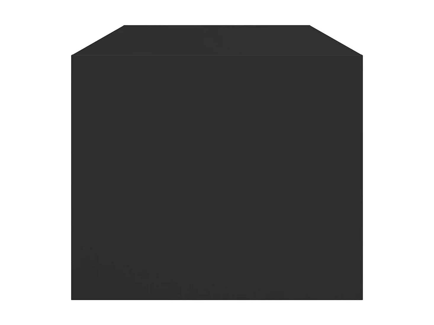 Table basse avec portes en verre noir 102x50x42 cm