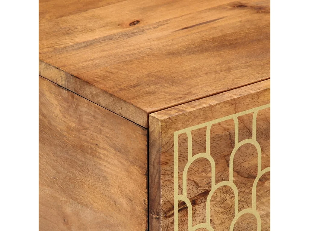 Tavolino da Salotto 80x50x40 cm Legno Massello di Mango