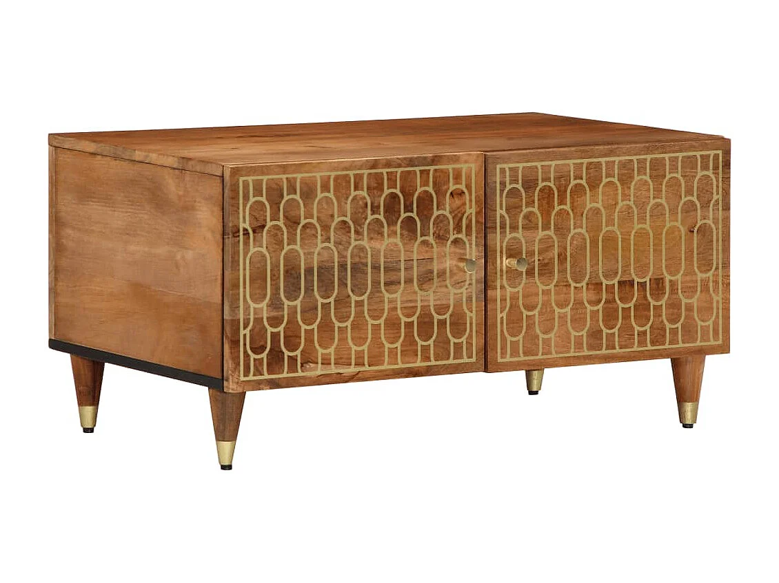 Tavolino da Salotto 80x50x40 cm Legno Massello di Mango