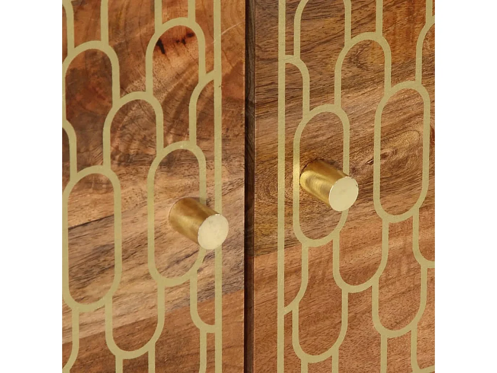 Tavolino da Salotto 80x50x40 cm Legno Massello di Mango