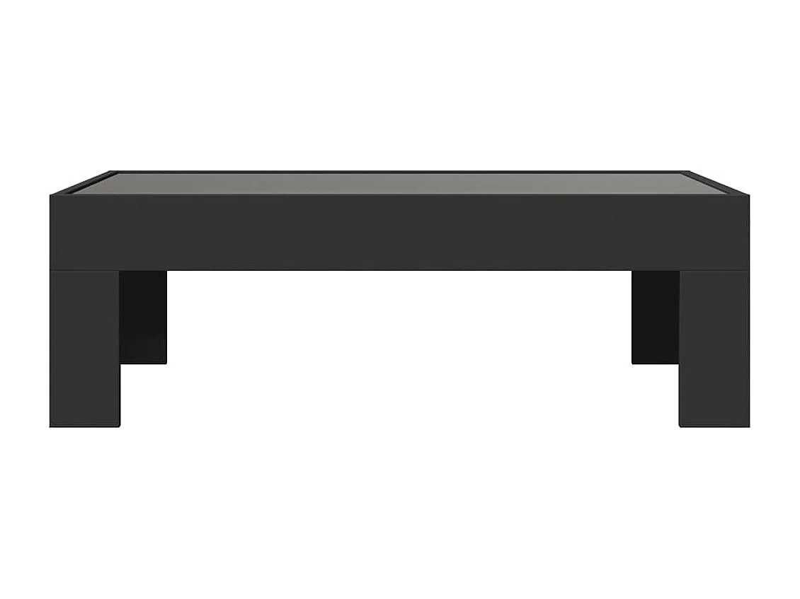 Table basse avec LED infini noir 90x50x30 cm